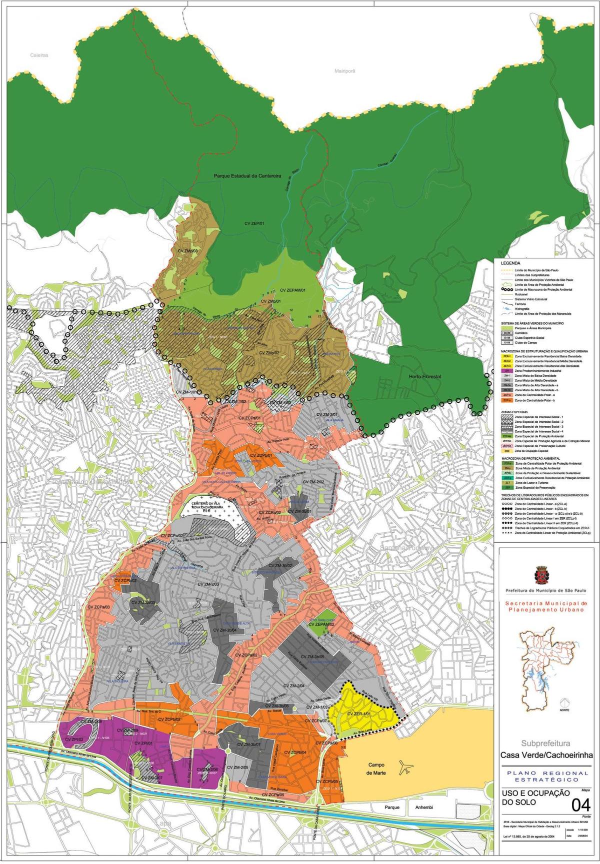 Karta Casa Verde, Sao Paulo- oduzimanje zemljišta