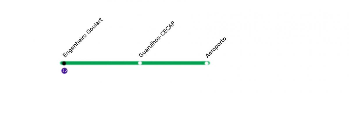 Karta Sao Paulo CPTM - linija 13 - Jade