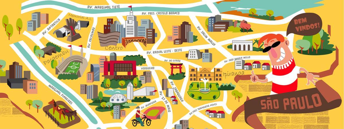 Karta Sao Paulo dizajn