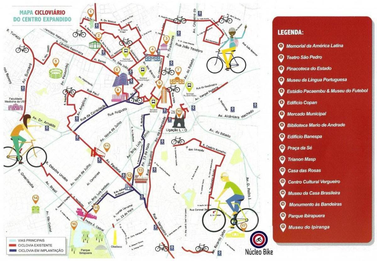 Karta Sao Paulo велодорожка
