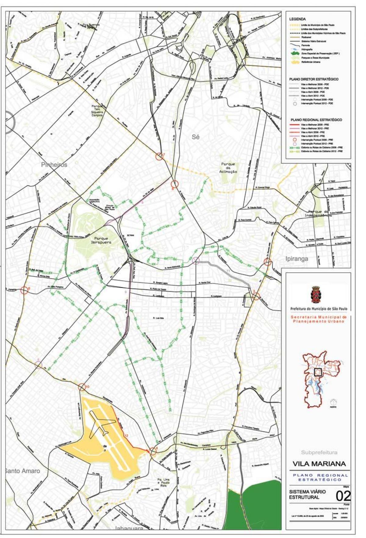 Karta Vila Mariana Sao Paulo - cesta