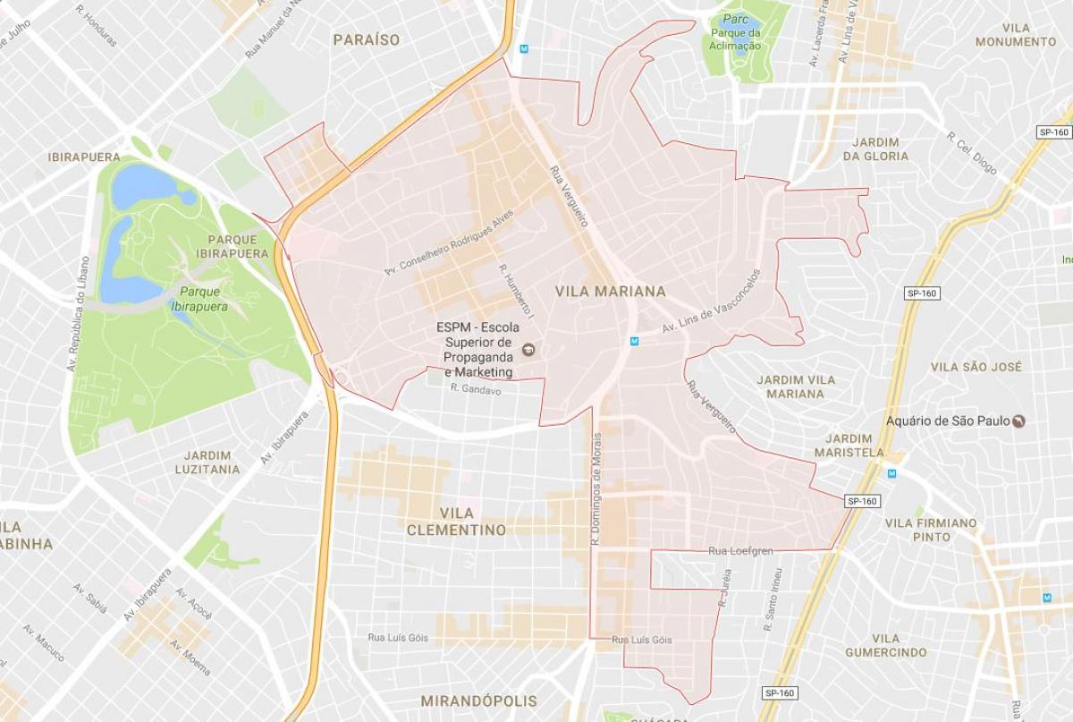 Karta Vila Mariana Sao Paulo
