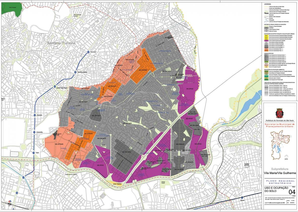 Karta Vila Maria-são Paulu - oduzimanje zemljišta