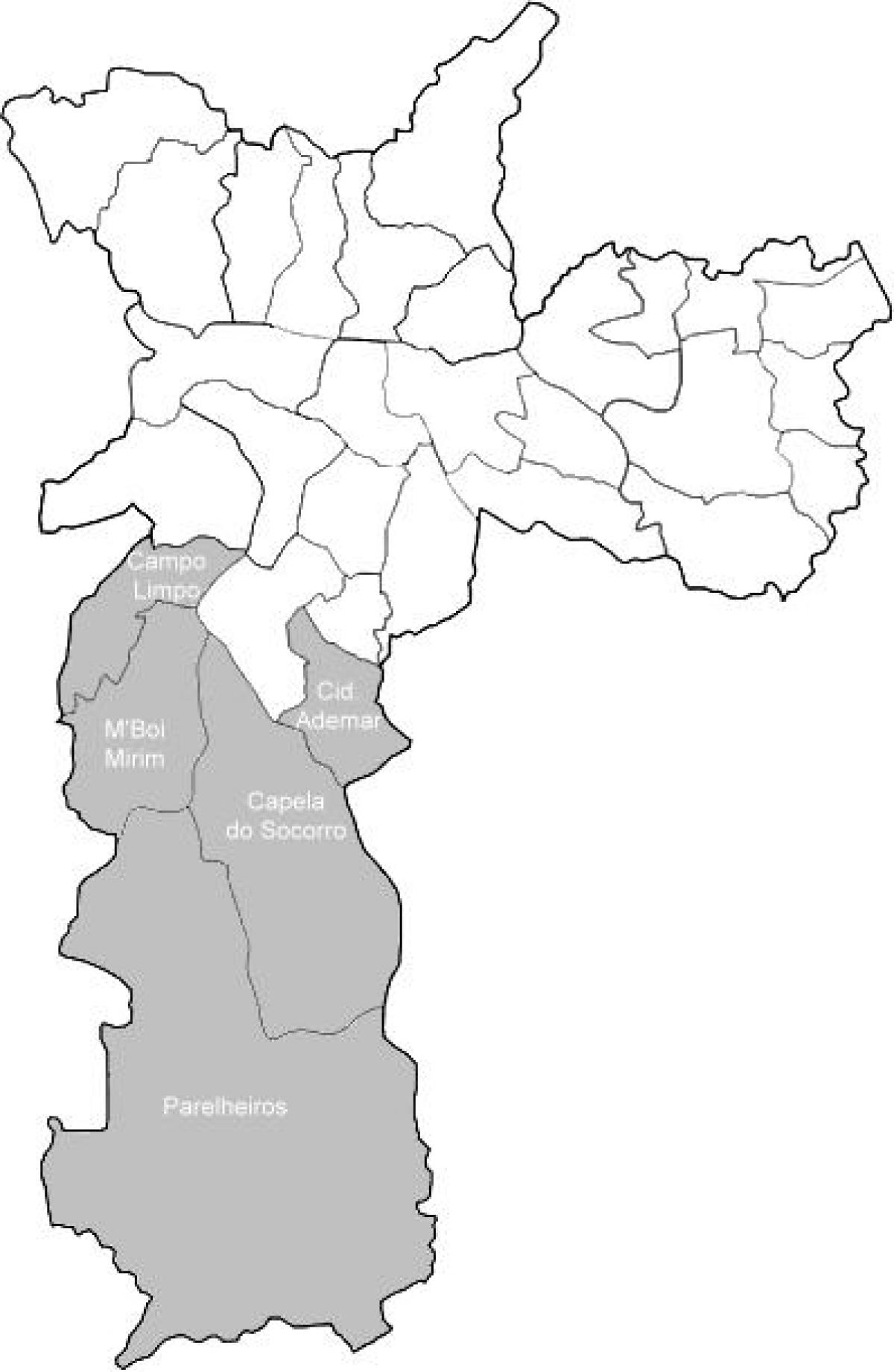 Karta zone-Sul-Sao Paulo