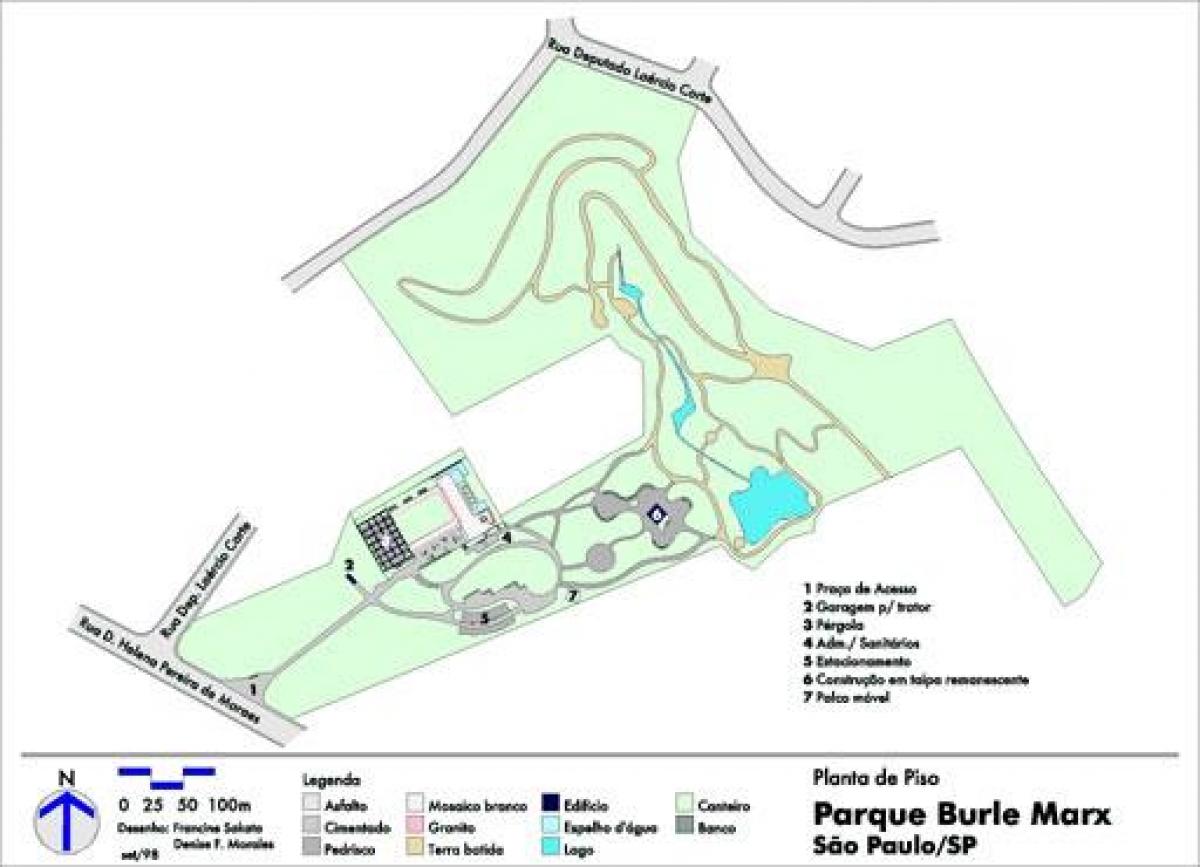 Karta park Roberto Бурле-Maraka