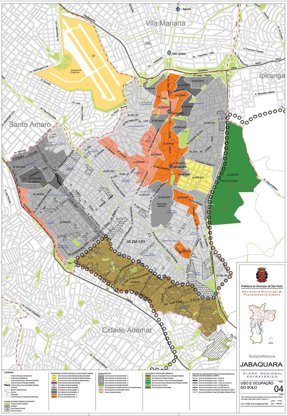 Karta atrakcija Sao Paulo- oduzimanje zemljišta