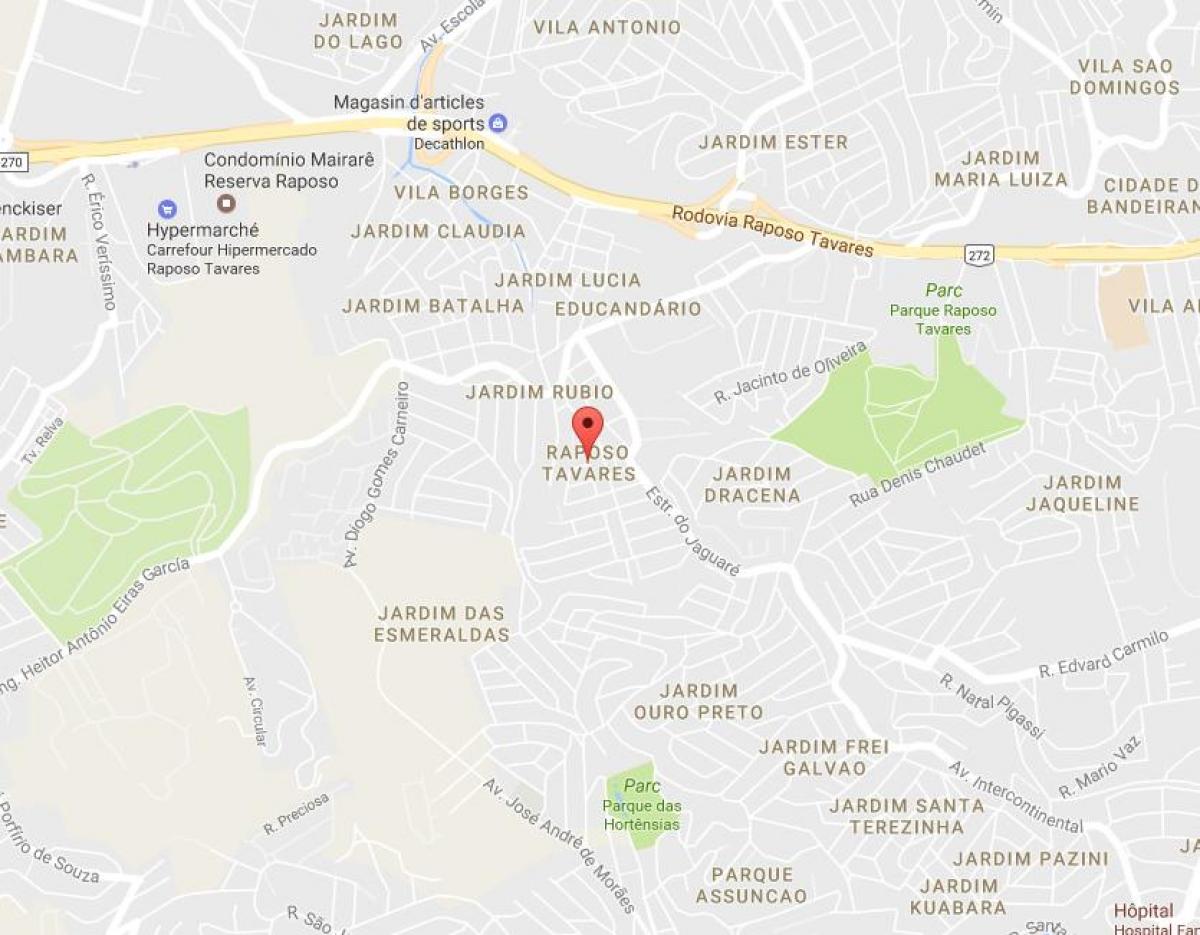 Karta Рапозо Tavares Sao Paulo