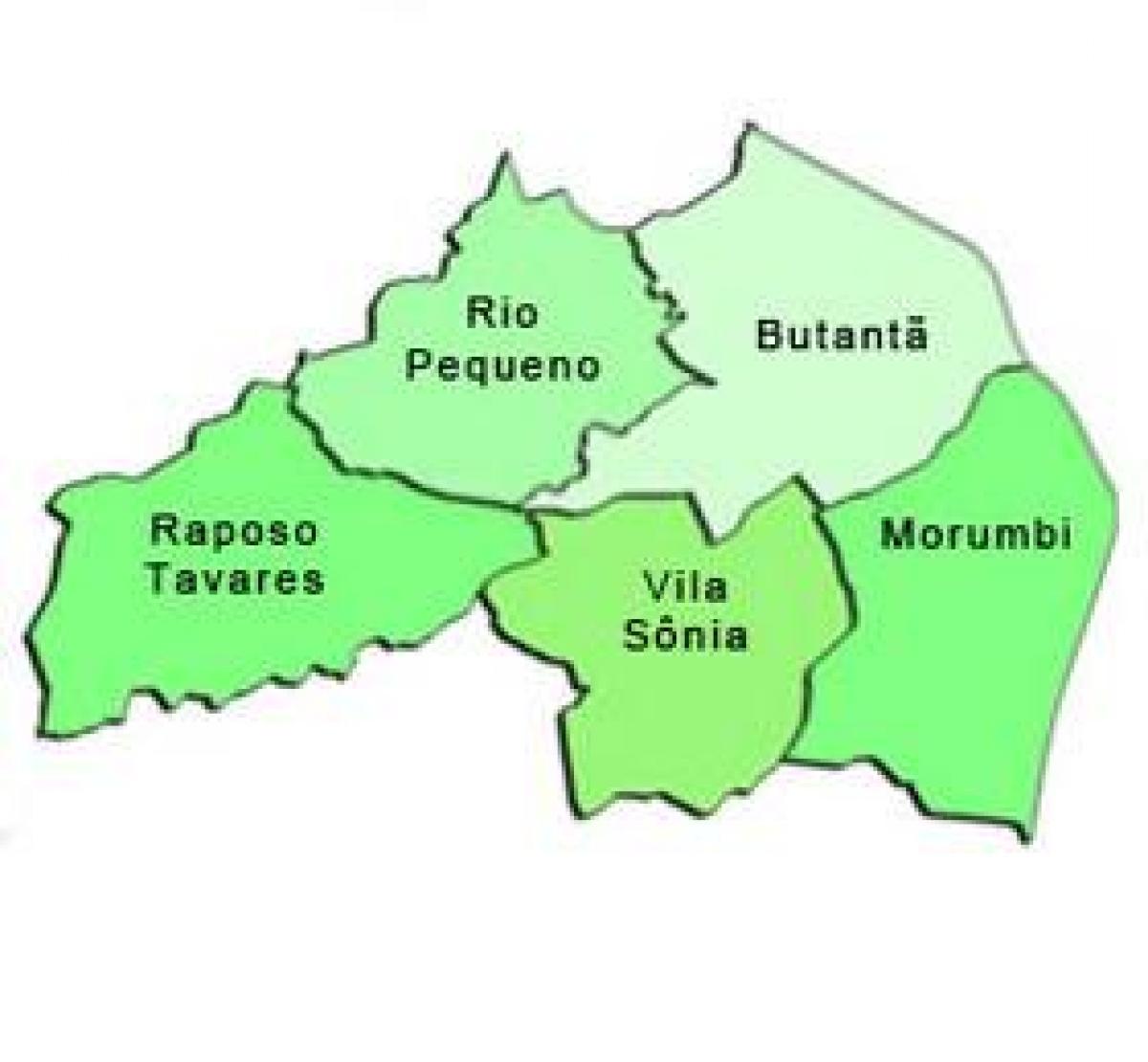 Karta супрефектур Butantã