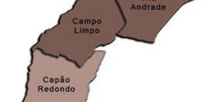 Karta супрефектур Campo лимпу -
