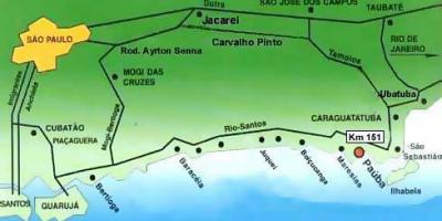 Karta Sao Paulo plaže