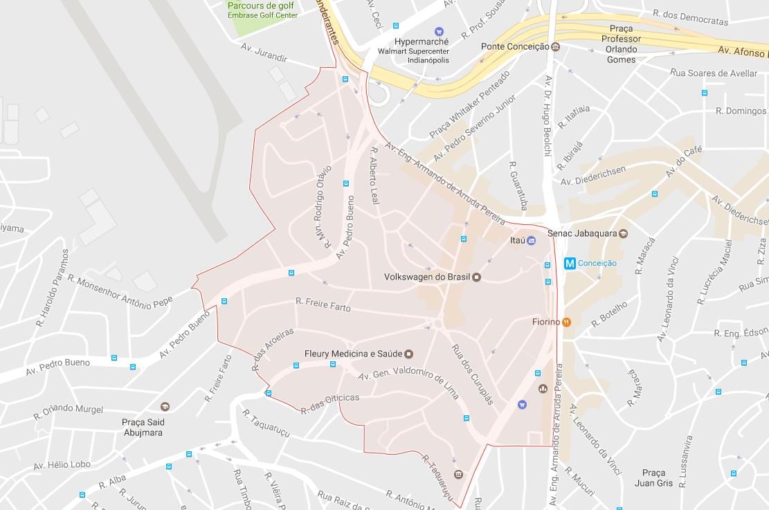 Karta Sao Paulo Жабакуара