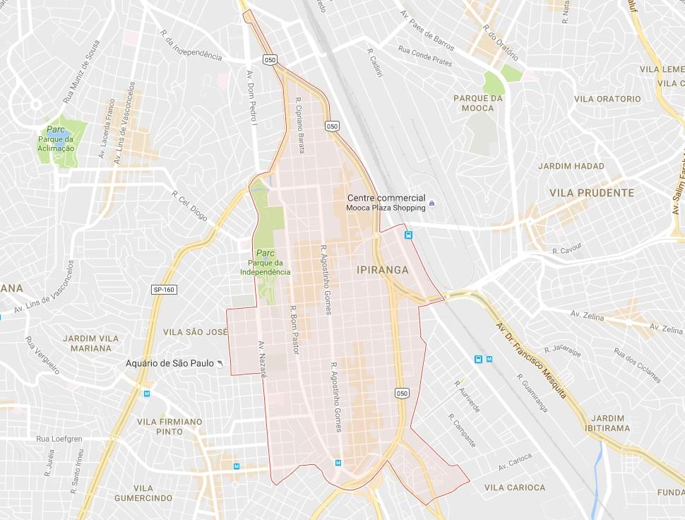 Karta Ипиранга-Sao Paulo