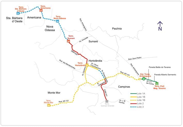 Karta коредоре metropolitano Biléo Соарес