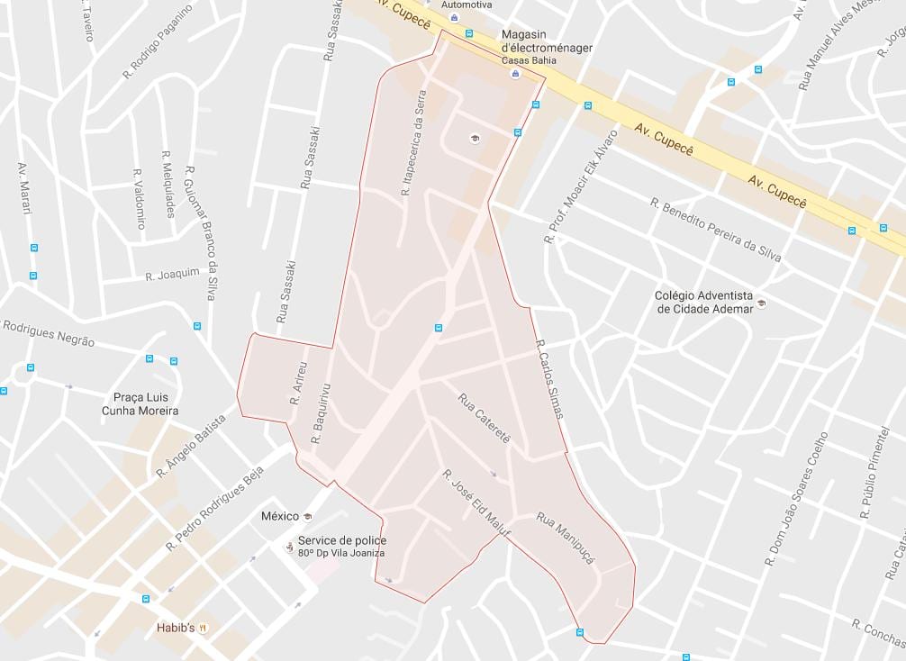 Karta Сидаде Адемаре Sao Paulo