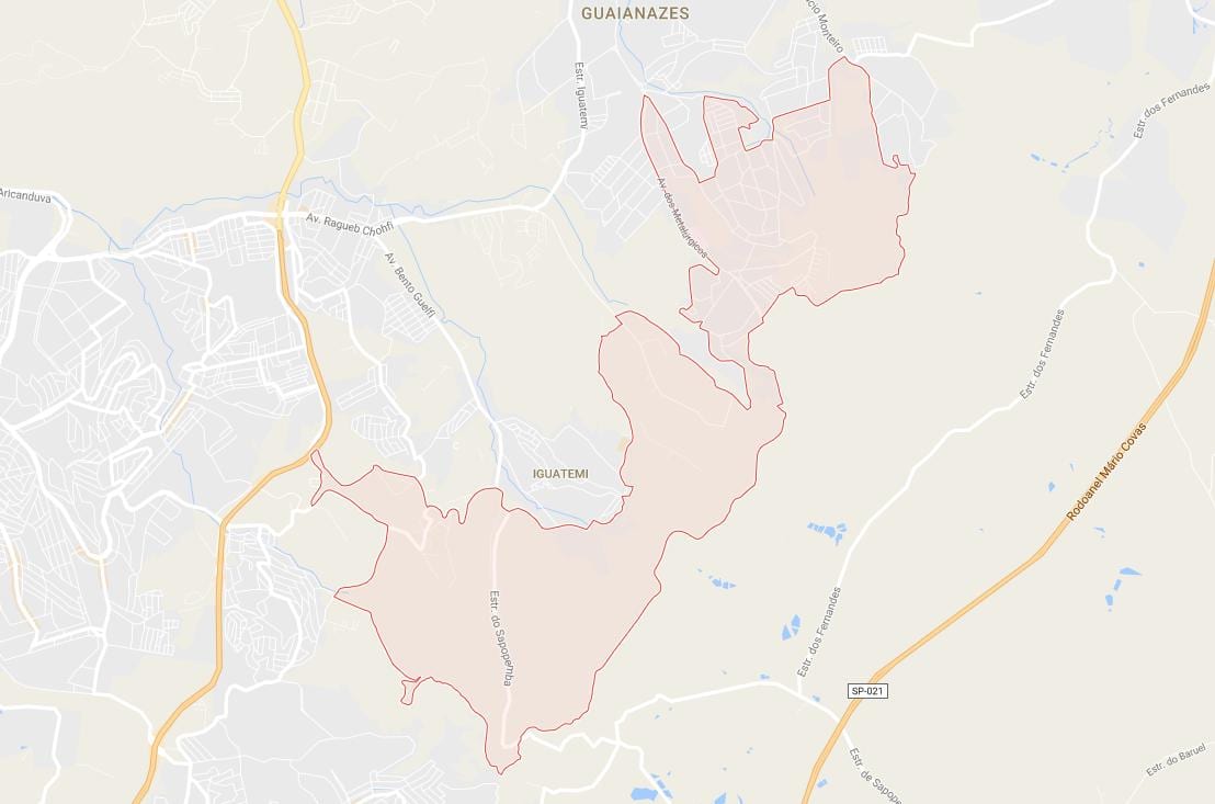 Karta Сидаде Тирадентесе Sao Paulo