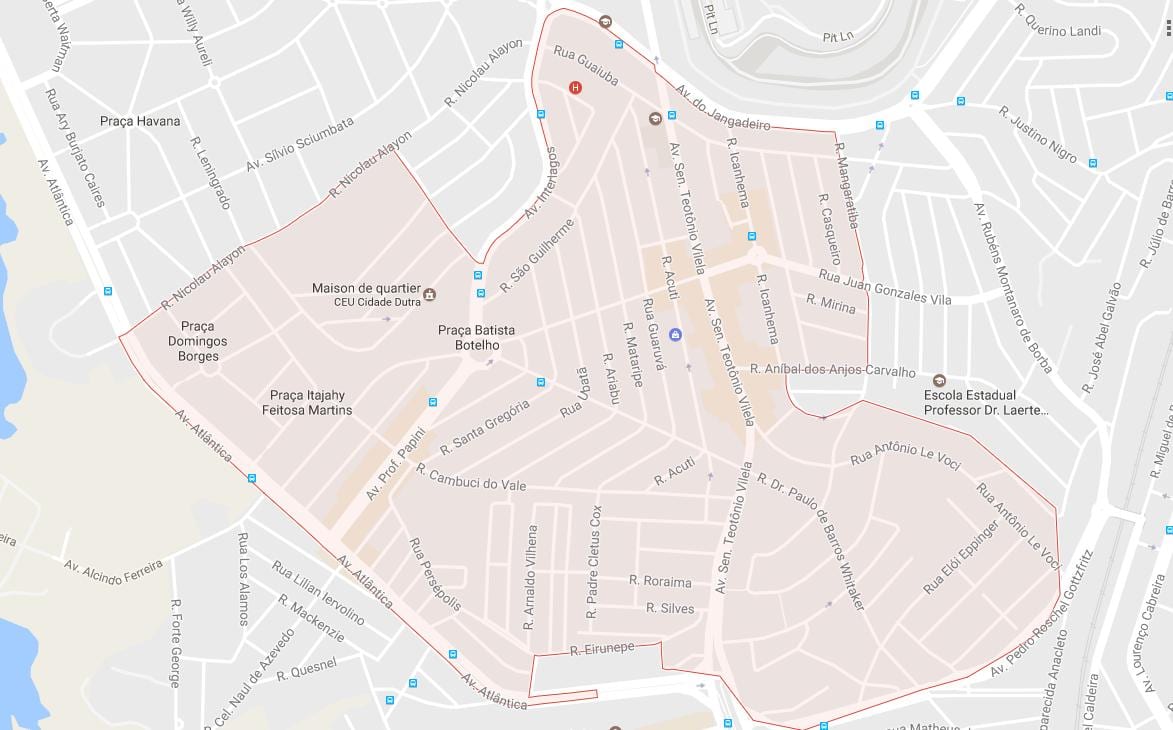Karta grada Sao Paulo Dutra
