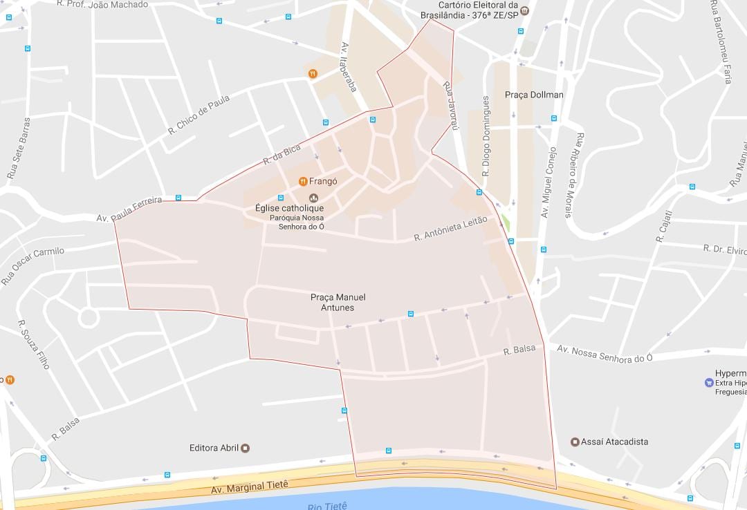 Karta Фрегезия učiniti Sao Paulo