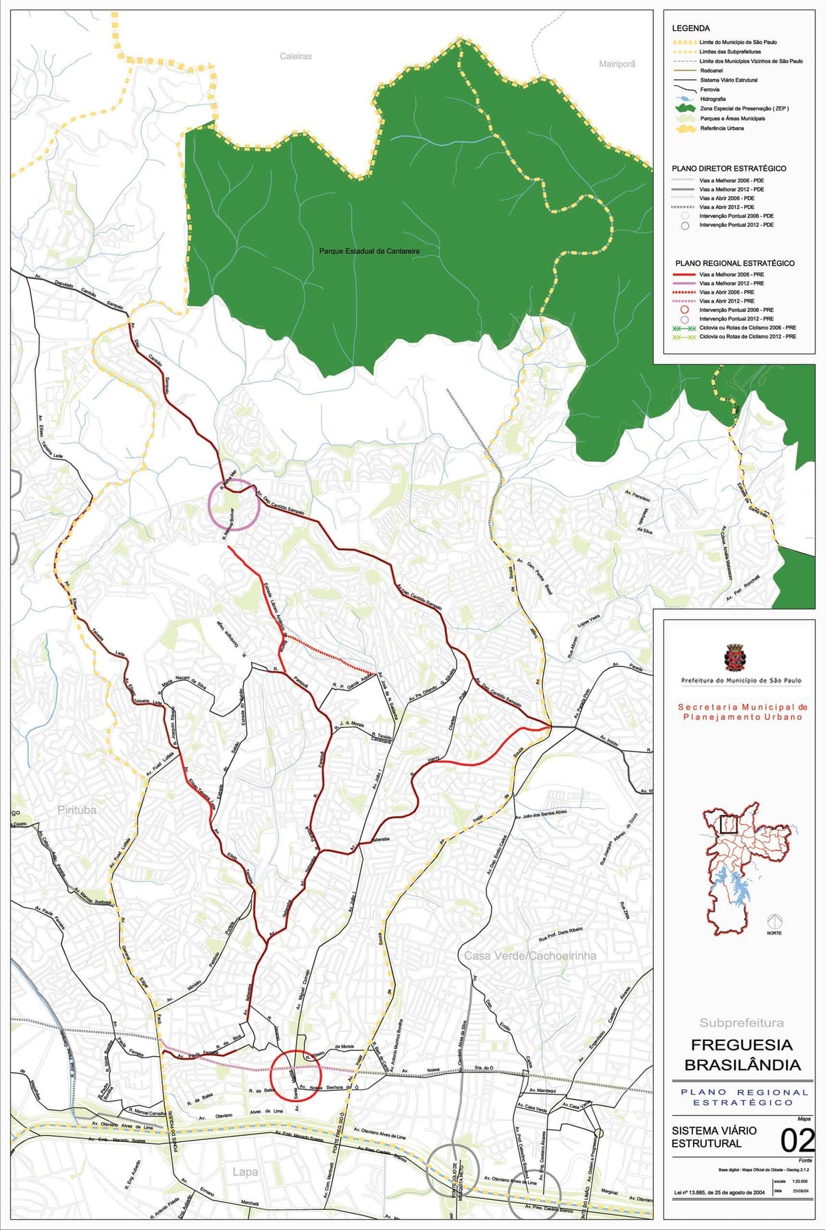Karta Фрегезия učiniti Sao Paulo - cesta