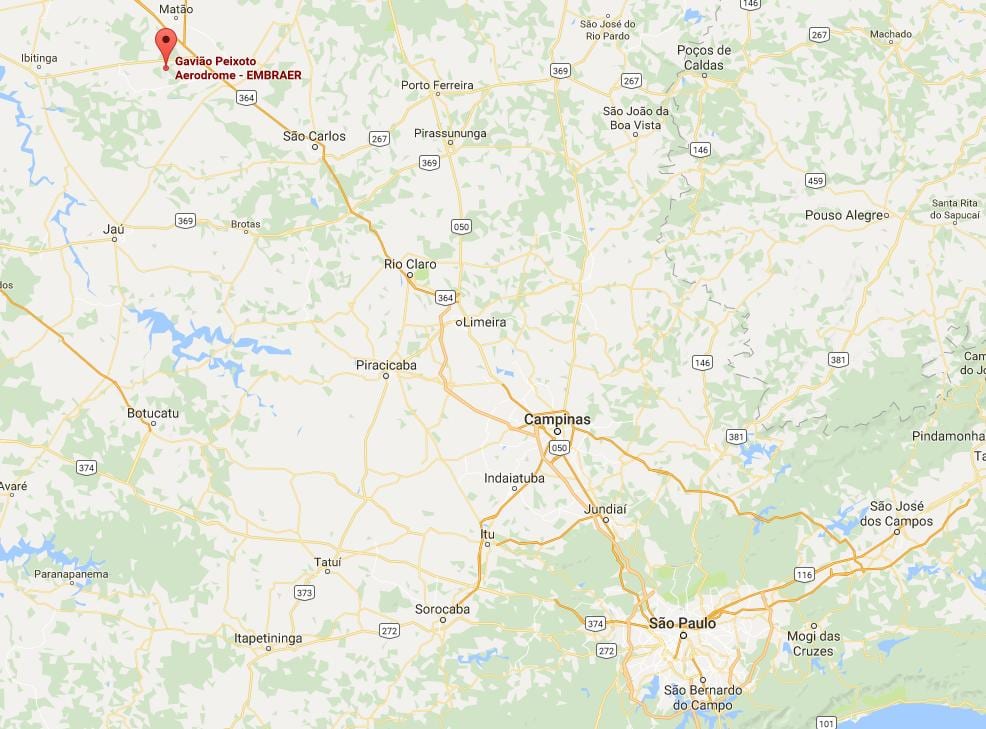 Karta aerodrom Gavião Пейшоту