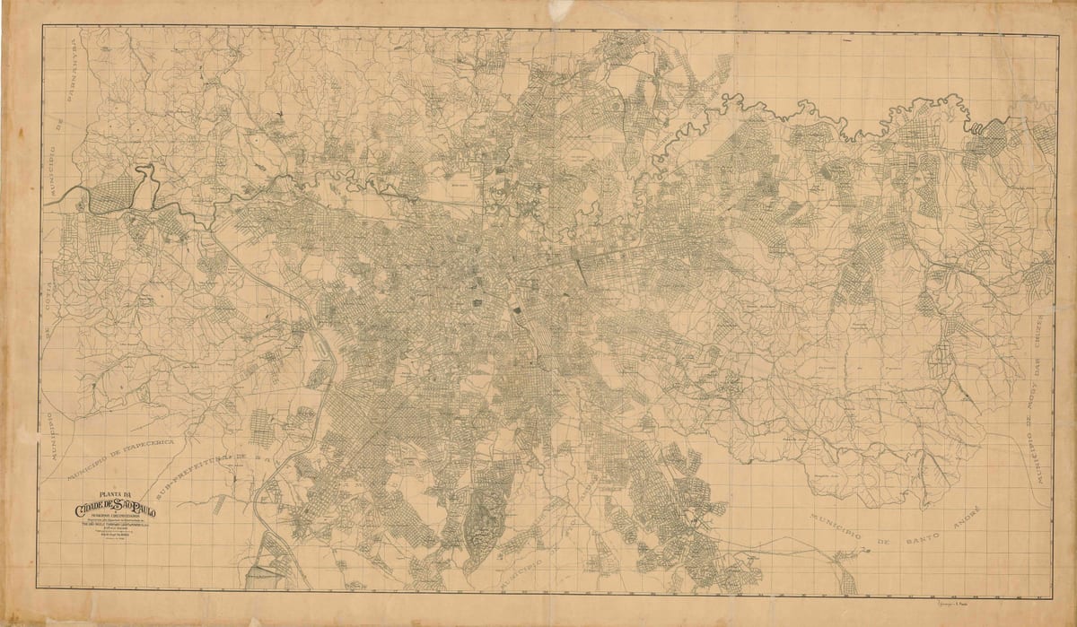Karta bivši Sao Paulo - 1943