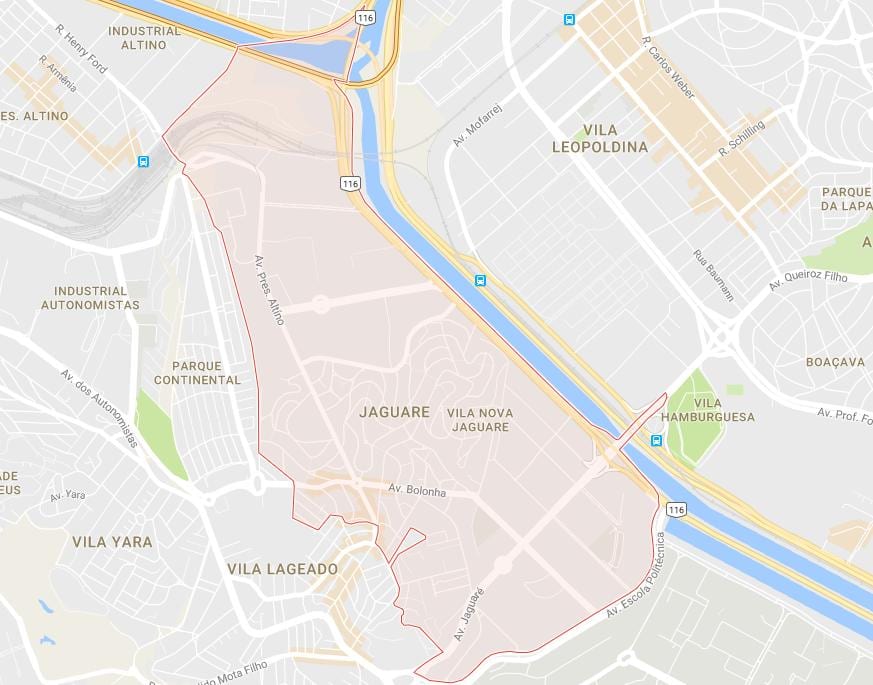 Karta Sao Paulo Jaguaré