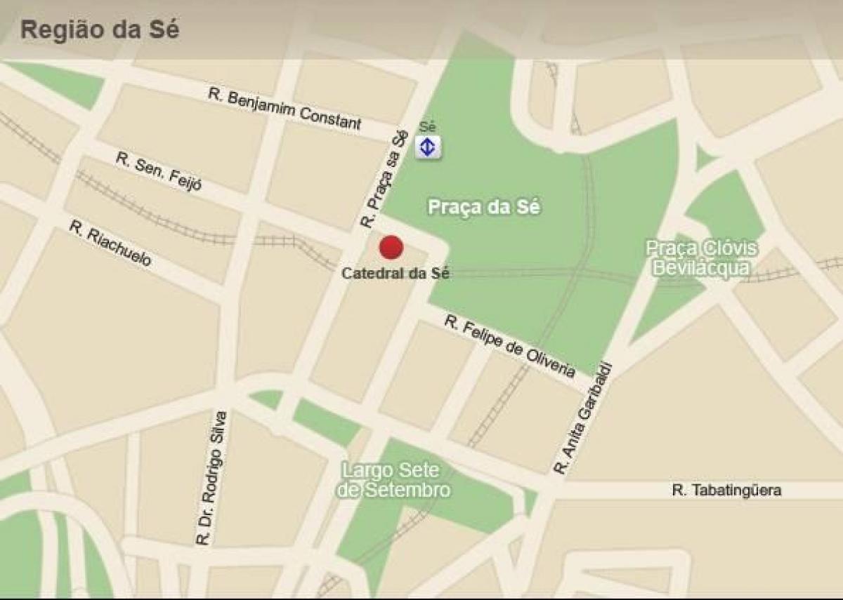 Karta katedralu Sao Paulo