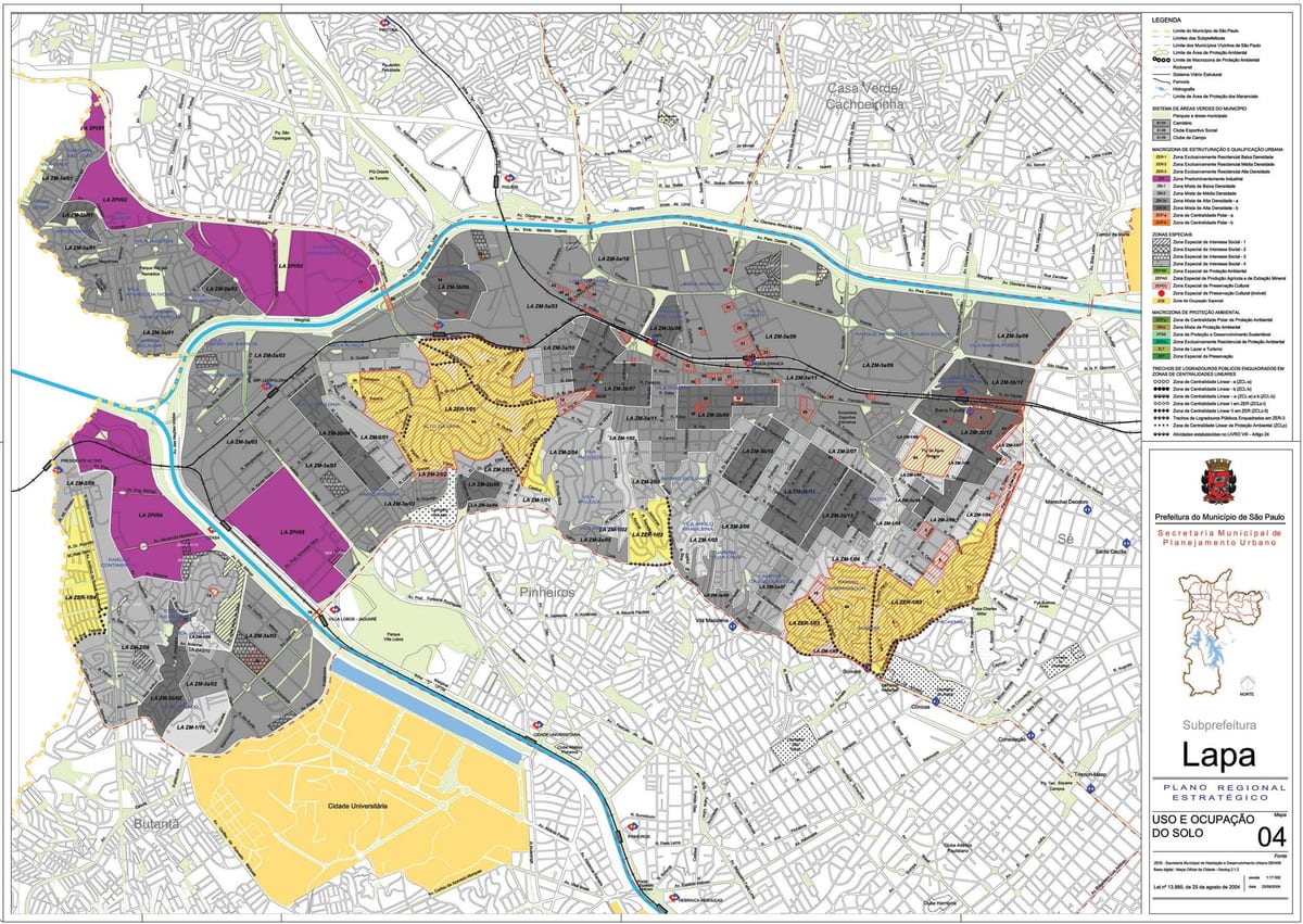 Karta Lapa Sao Paulo - oduzimanje zemljišta