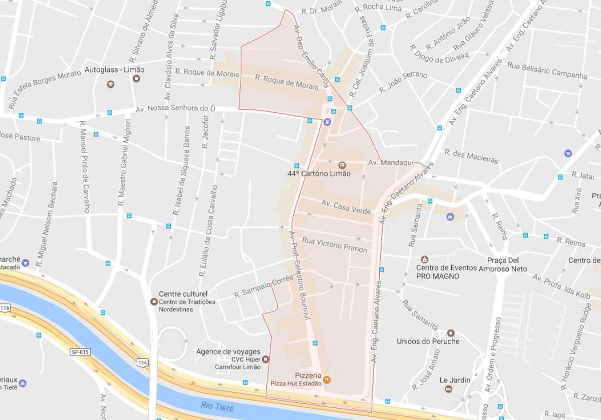 Karta Sao Paulo Limão