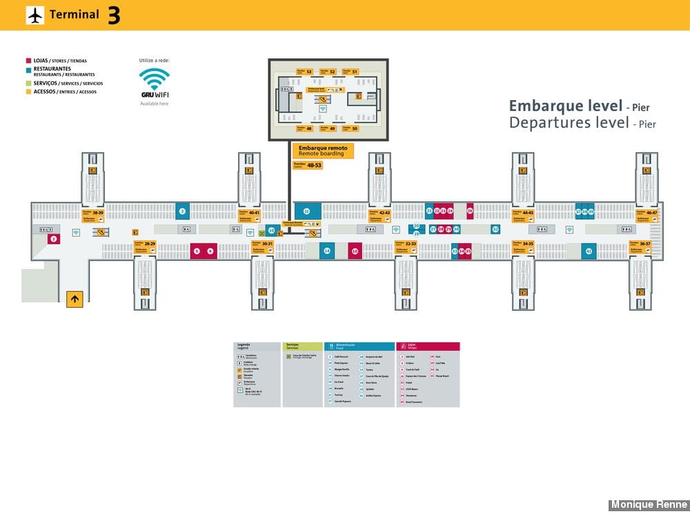 Kartica je Međunarodna zračna luka guarulhos - terminal 3