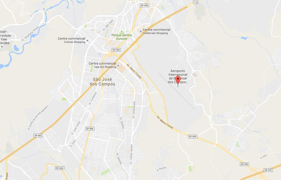 Kartica je Međunarodna zračna luka San Jose-дус-campus