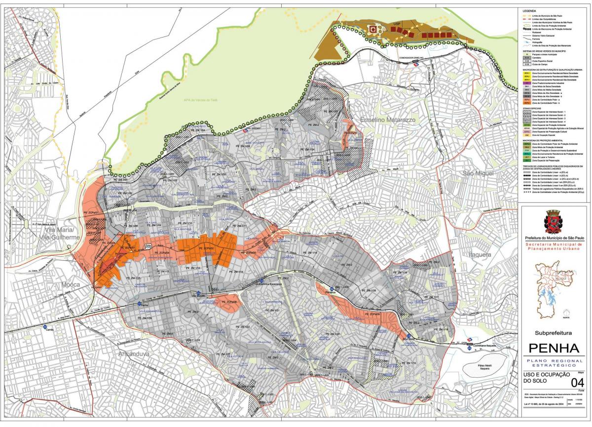 Karta Peña, Sao Paulo - oduzimanje zemljišta