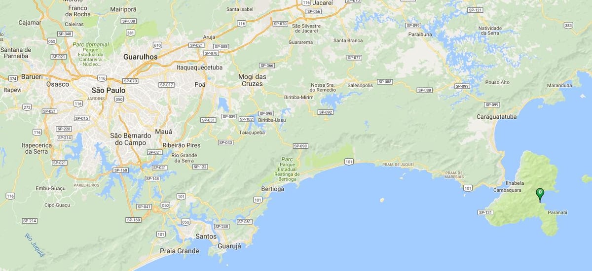 Karta plaže Вермелья