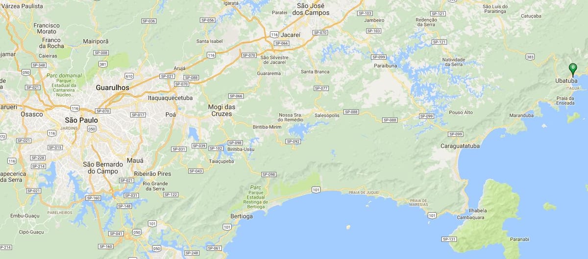Karta plaže Переке Aku