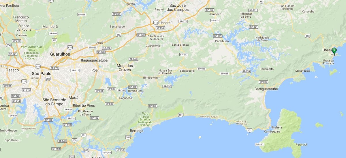 Karta plaže Tenorio