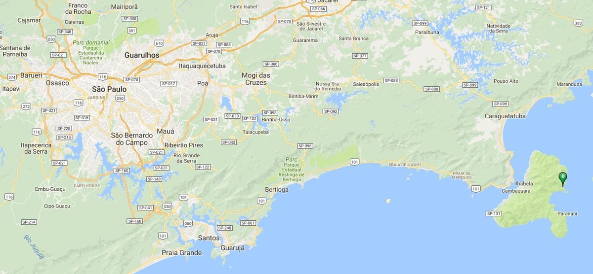 Karta plaže Guanxuma