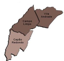 Karta супрефектур Campo лимпу -