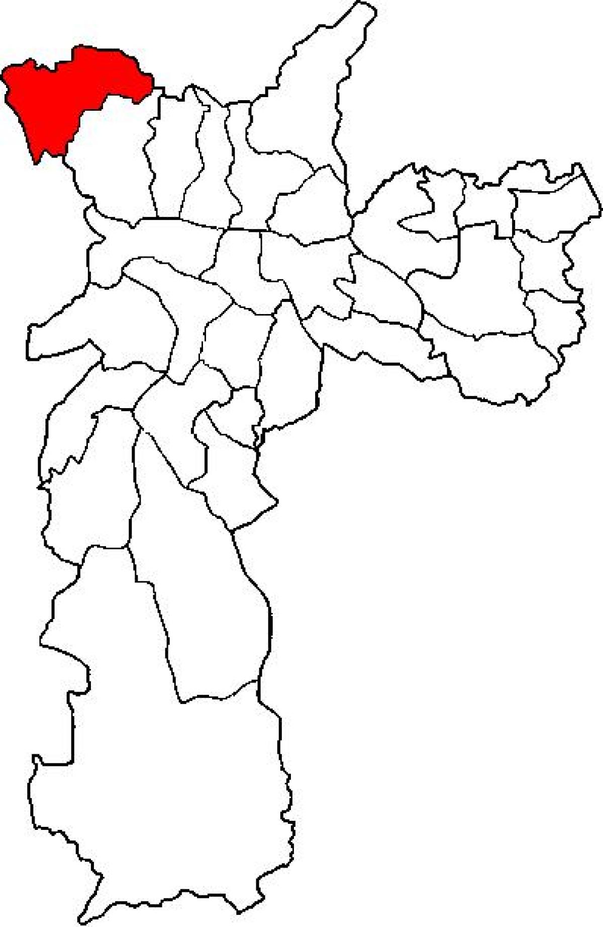 Kartica pod-prefekturi Перус Sao Paulo