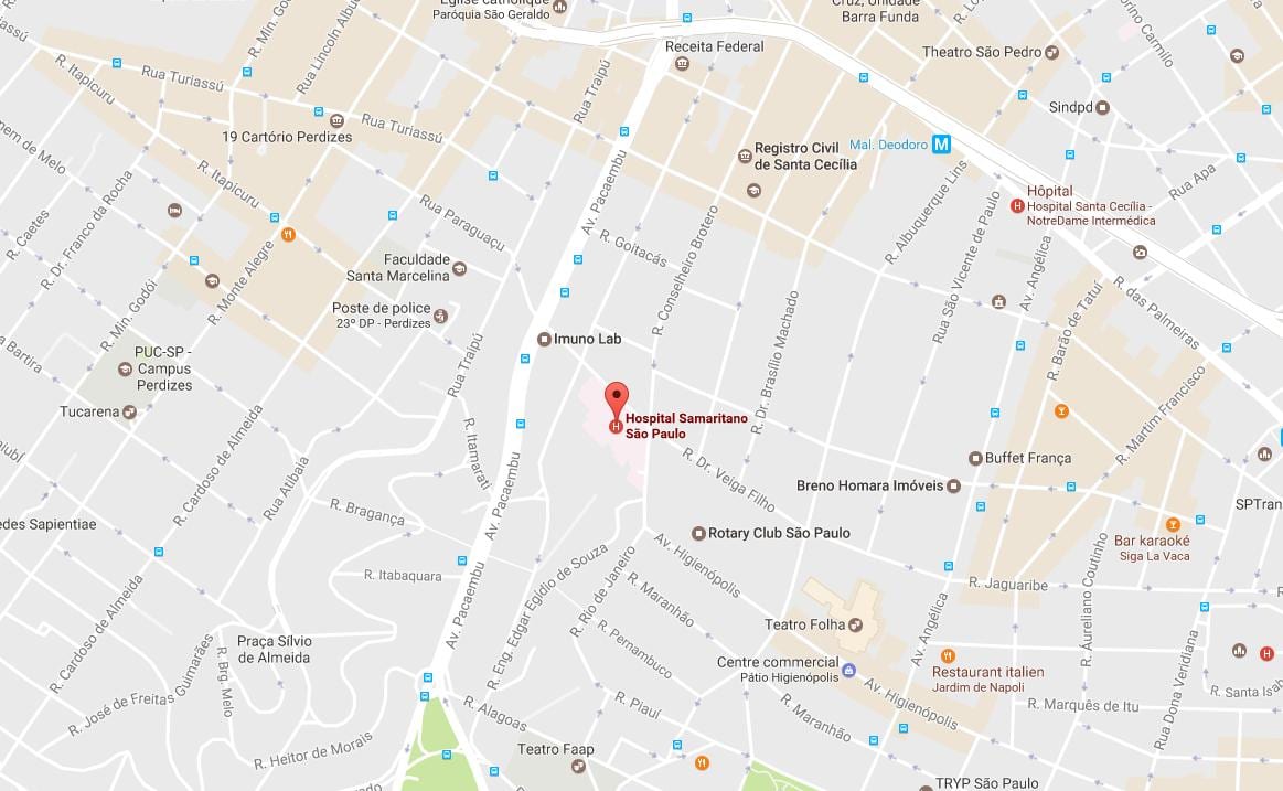 Karta samaritano, odličan bolnici u Sao Paulu