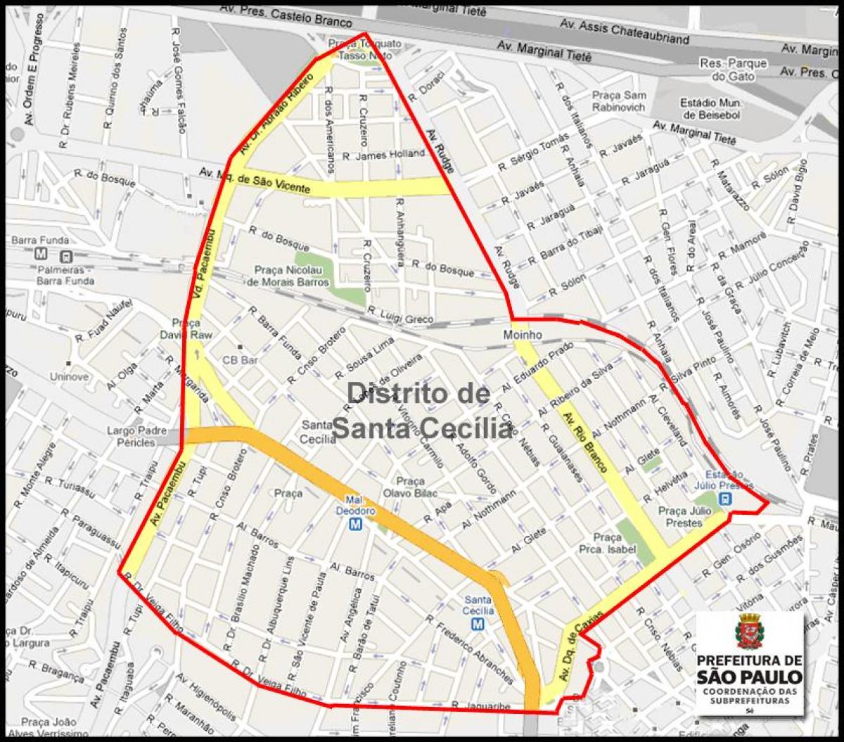 Karta Santa Cecilia Sao Paulo