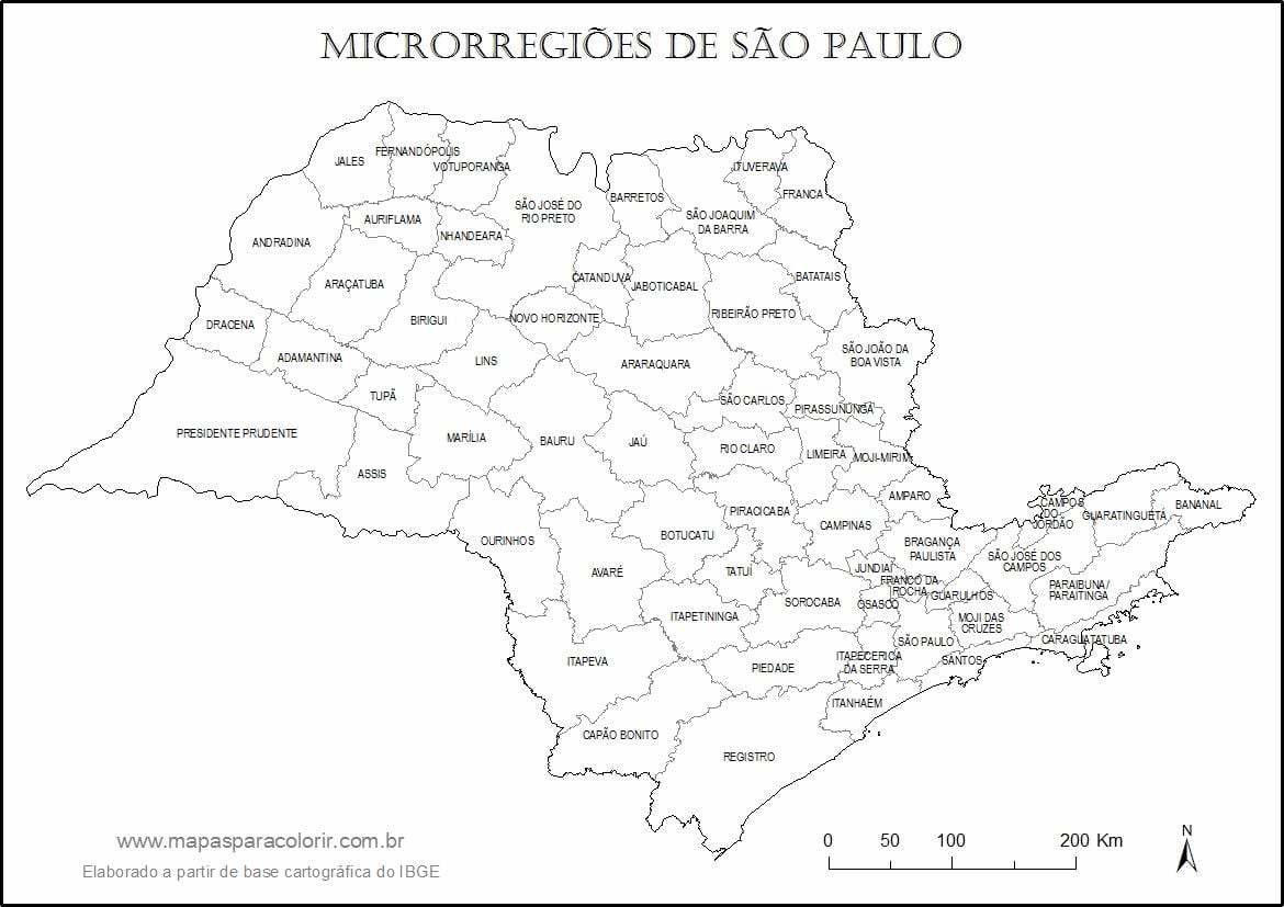 Karta Sao Paulo Devica - mikro-regija