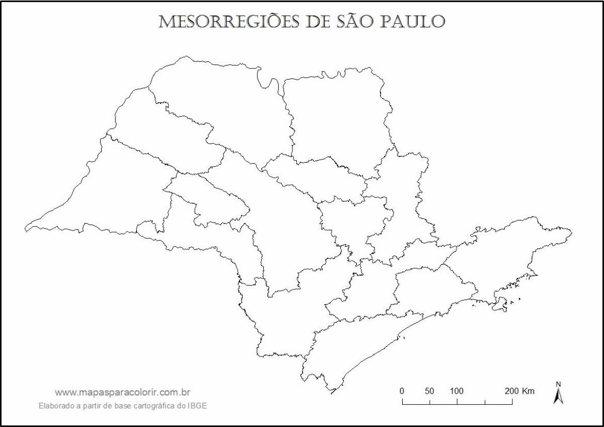 Karta Sao Paulo Devica - regije