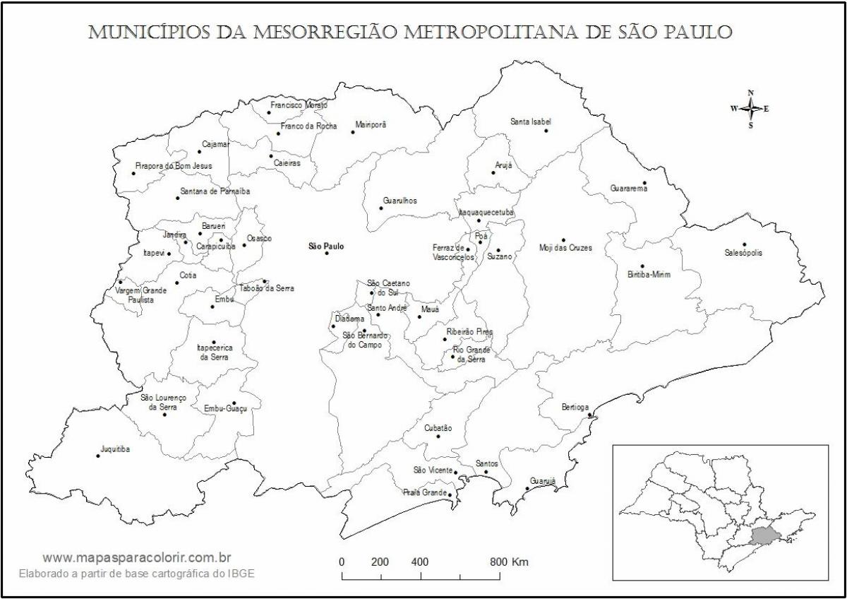 Karta Sao Paulo djevice