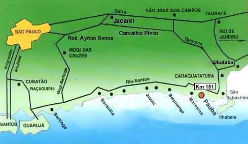 Karta Sao Paulo plaže
