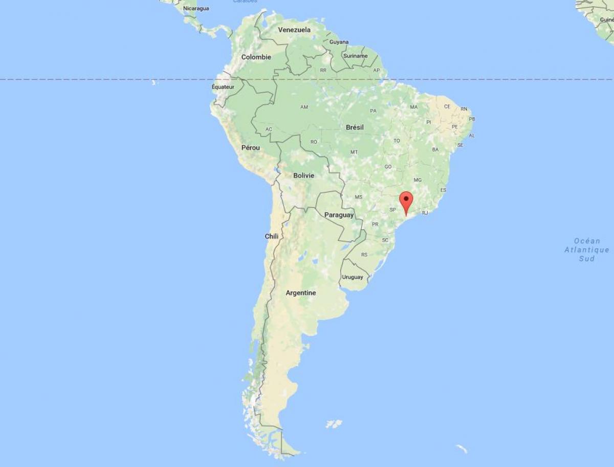 Karta Sao Paulo u Južnoj Americi
