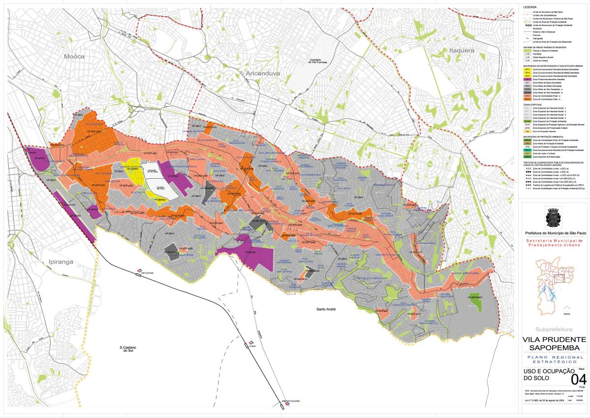 Karta Sao Paulo Vila-Пруденти - oduzimanje zemljišta