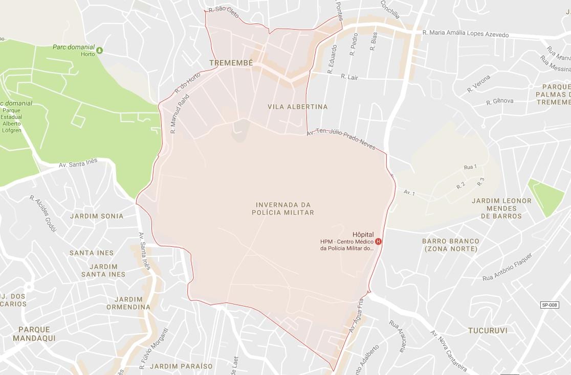 Karta Sao Paulo Tremembé
