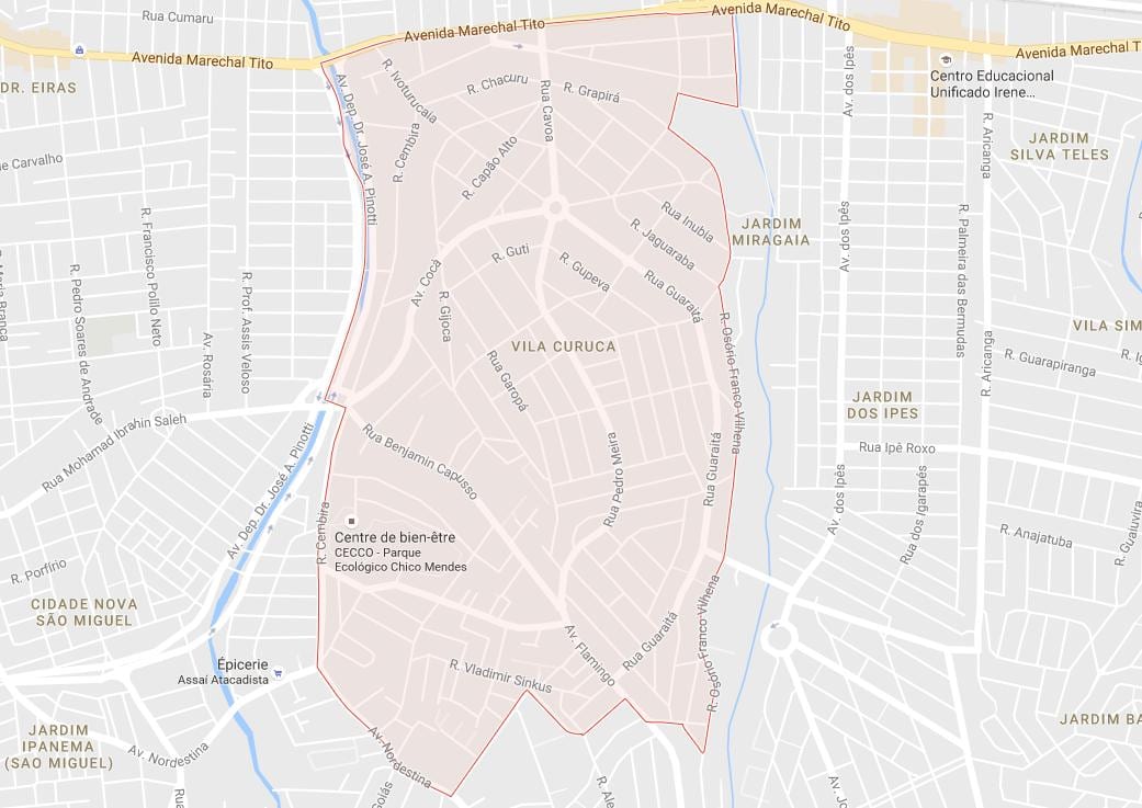 Karta Curuçá Vila-Sao Paulo