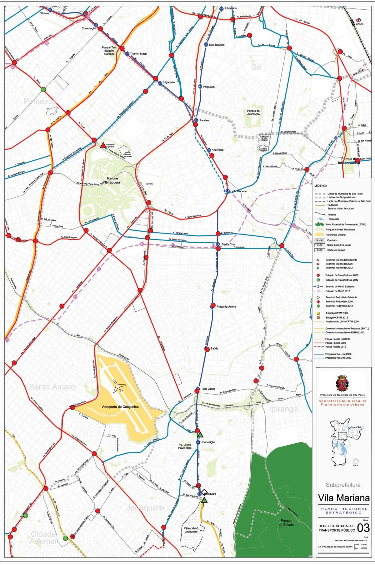 Karta Vila Mariana Sao Paulo - javni prijevoz