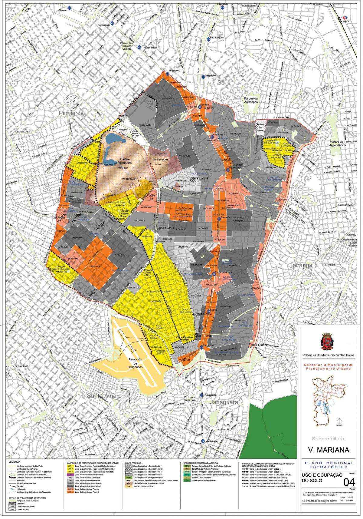 Karta Vila Mariana Sao Paulo - oduzimanje zemljišta