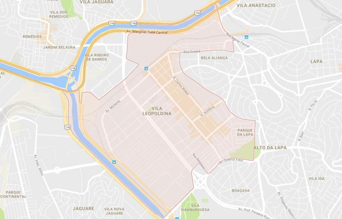 Karta Sao Paulo Vila Леопольдина